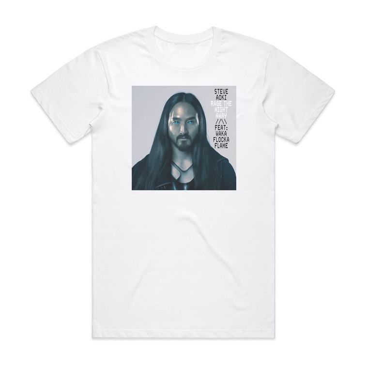 Steve Aoki Rage The Night Away Album Cover T-Shirt White
