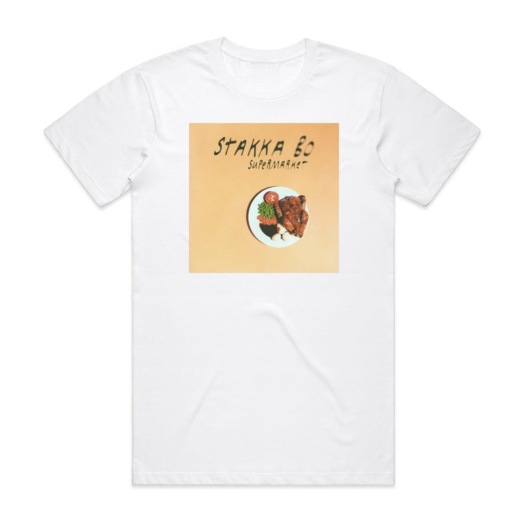 Stakka Bo Supermarket Album Cover T-Shirt White