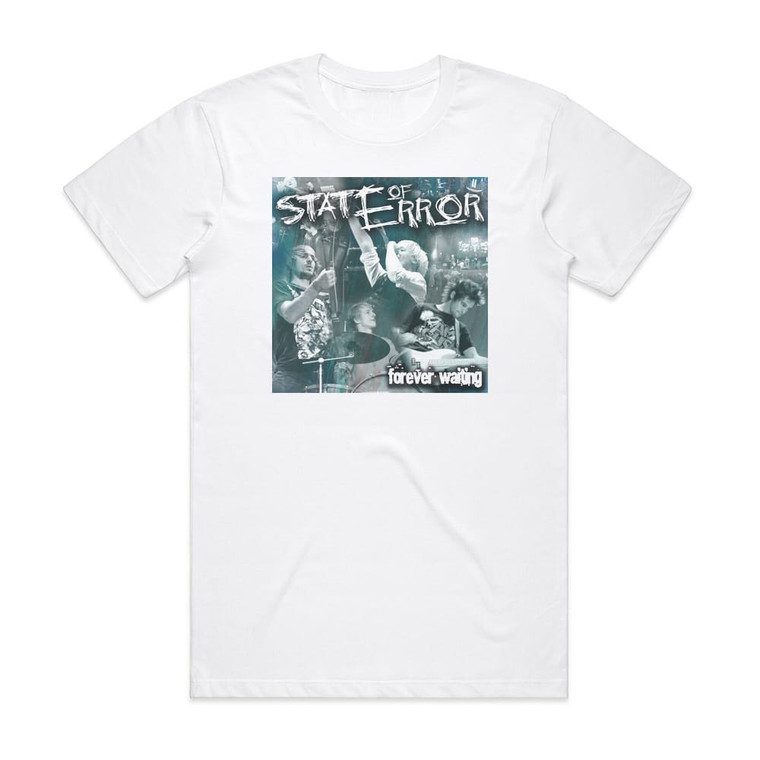 State Of Error Forever Waiting Album Cover T-Shirt White