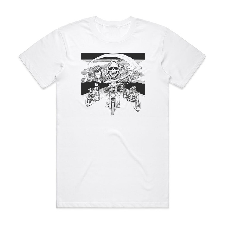 Speedwolf Ride With Death Album Cover T-Shirt White Speedwolf Ride With Death Album Cover T-Shirt White