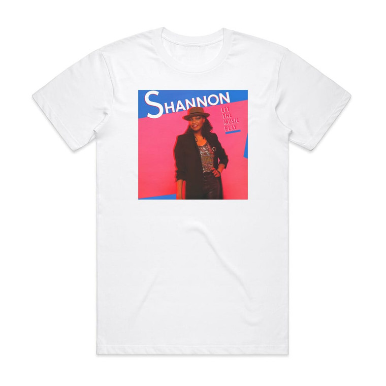 Shannon Let The Music Play Album Cover T-Shirt White
