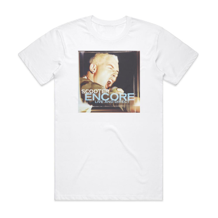 Scooter Encore Live And Direct Album Cover T-Shirt White