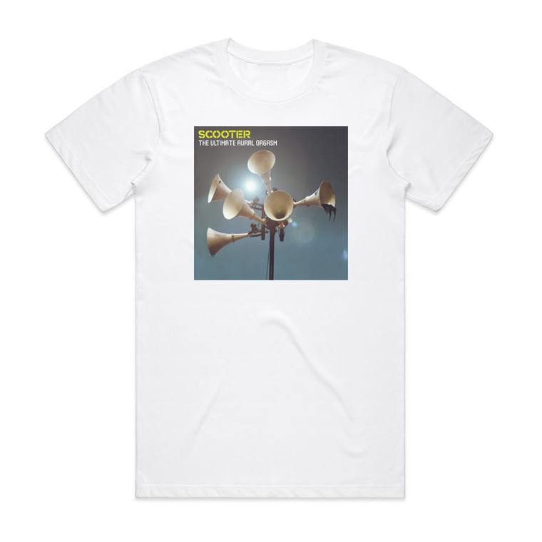 Scooter The Ultimate Aural Orgasm Album Cover T-Shirt White