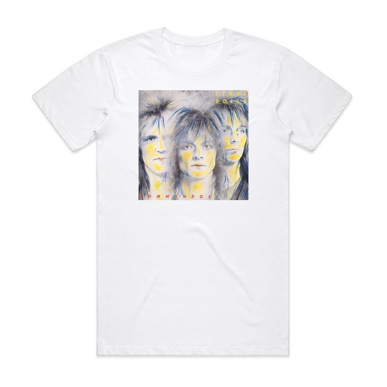 Stage Dolls Commandos 1 Album Cover T-Shirt White Stage Dolls Commandos 1 Album Cover T-Shirt White