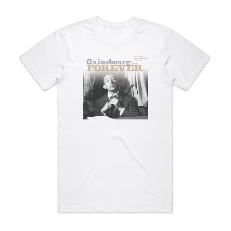 Serge Gainsbourg Gainsbourg Forever Album Cover T-Shirt White