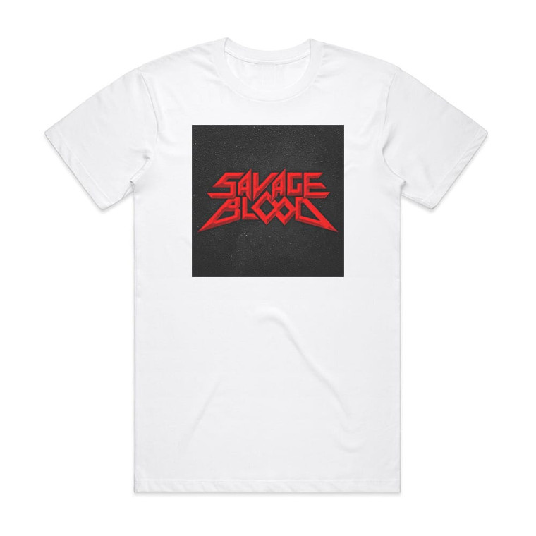 Savage Blood Savage Blood Album Cover T-Shirt White