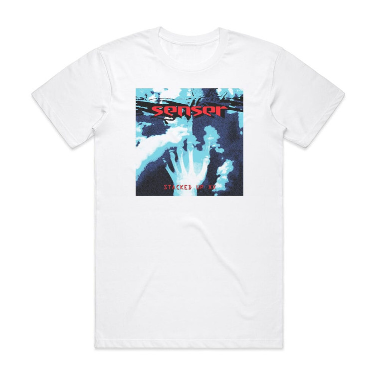 Senser Stacked Up Album Cover T-Shirt White