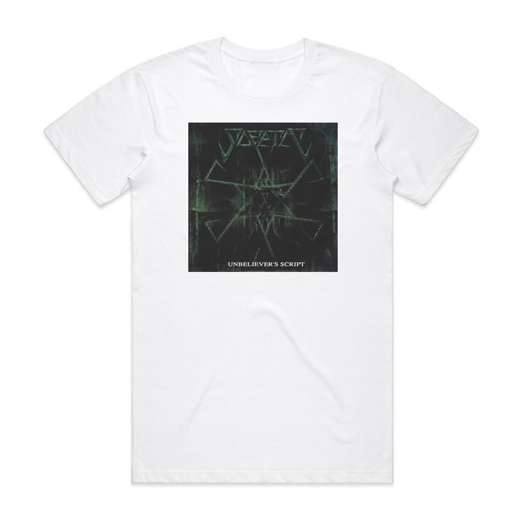 Sceptic Unbelievers Script Album Cover T-Shirt White