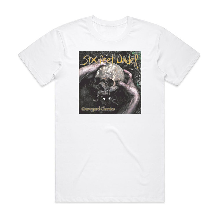 Six Feet Under Graveyard Classics Album Cover T-Shirt White