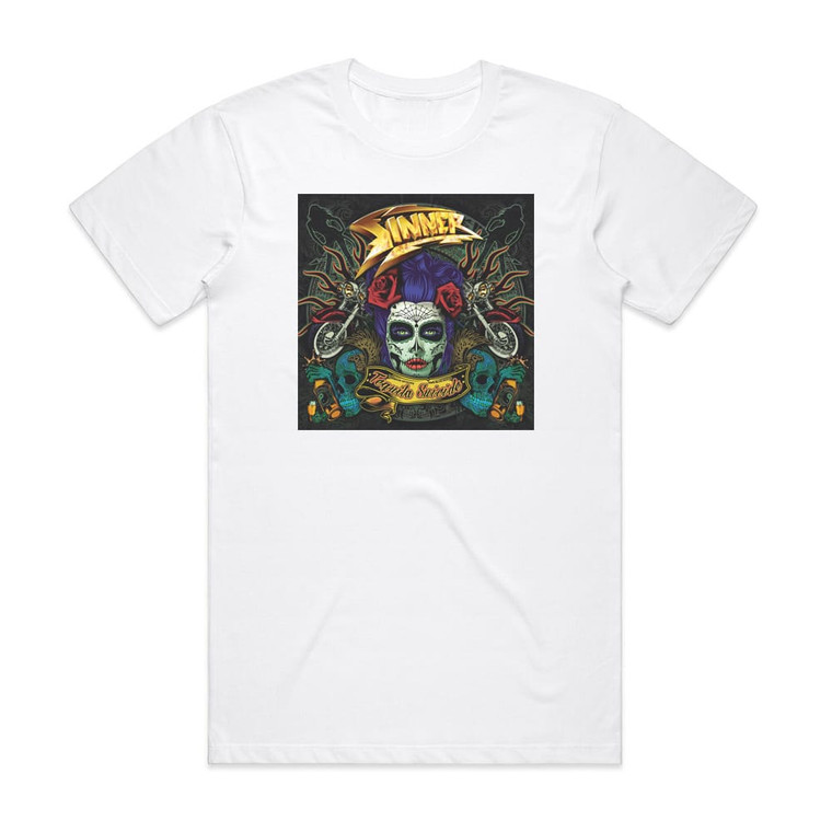 Sinner Tequila Suicide Album Cover T-Shirt White