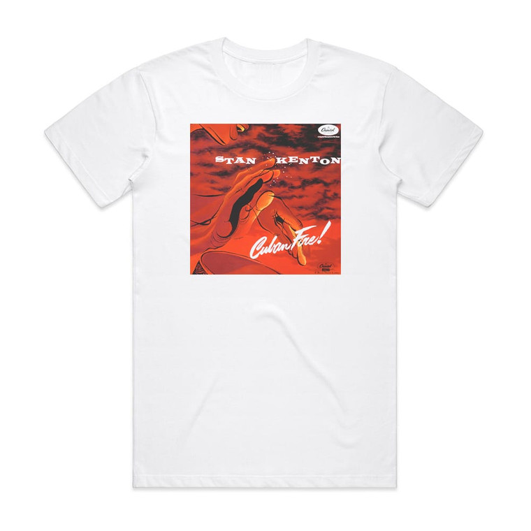 Stan Kenton Cuban Fire Album Cover T-Shirt White