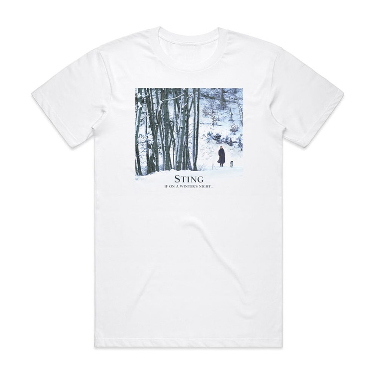 Sting If On A Winters Night 1 Album Cover T-Shirt White