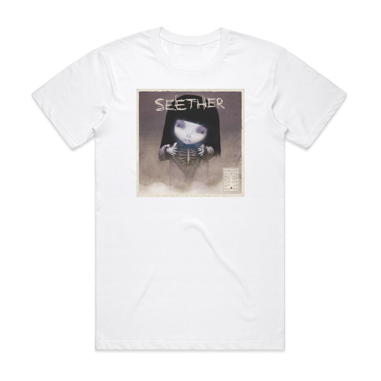 Seether Finding Beauty In Negative Spaces Album Cover T-Shirt White
