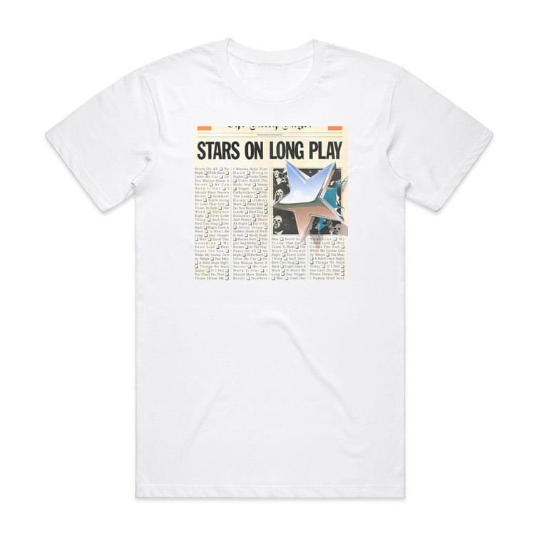 Stars on 45 Stars On Long Play Album Cover T-Shirt White