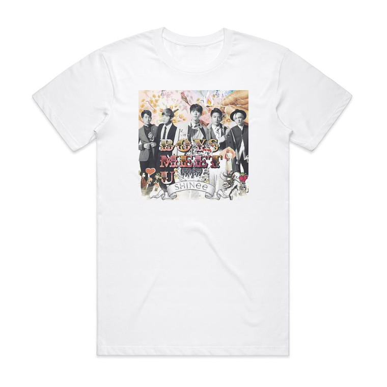 SHINee Boys Meet U Album Cover T-Shirt White