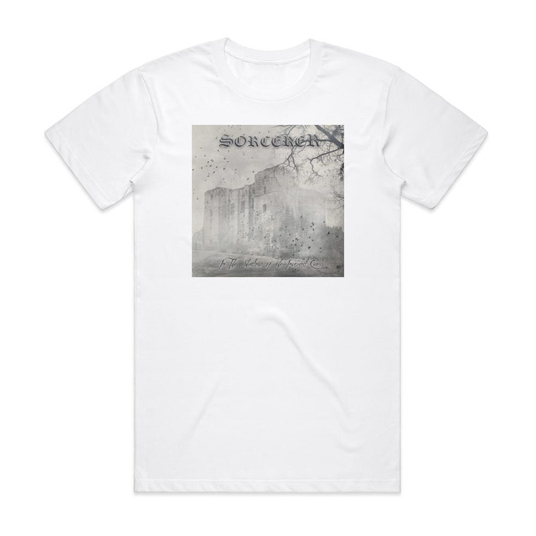 Sorcerer In The Shadow Of The Inverted Cross Album Cover T-Shirt White