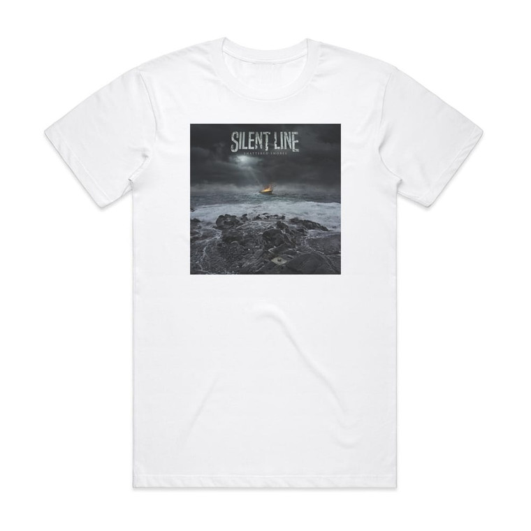 Silent Line Shattered Shores Album Cover T-Shirt White