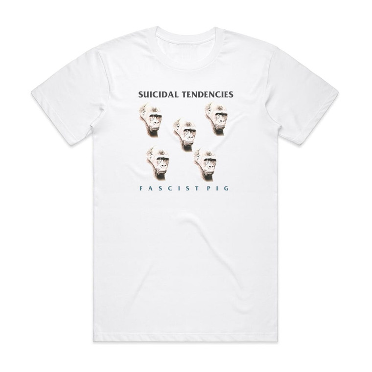 Suicidal Tendencies Fascist Pig Album Cover T-Shirt White