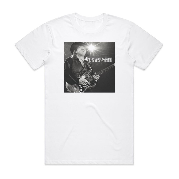 Stevie Ray Vaughan and Double Trouble The Real Deal Greatest Hits Volume 1 Album Cover T-Shirt White
