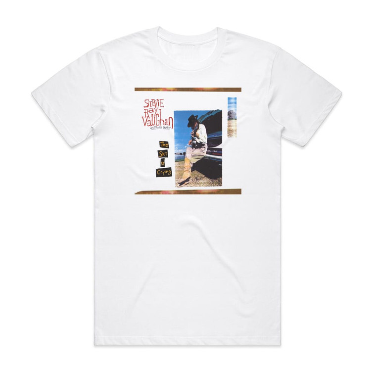 Stevie Ray Vaughan and Double Trouble The Sky Is Crying Album Cover T-Shirt White