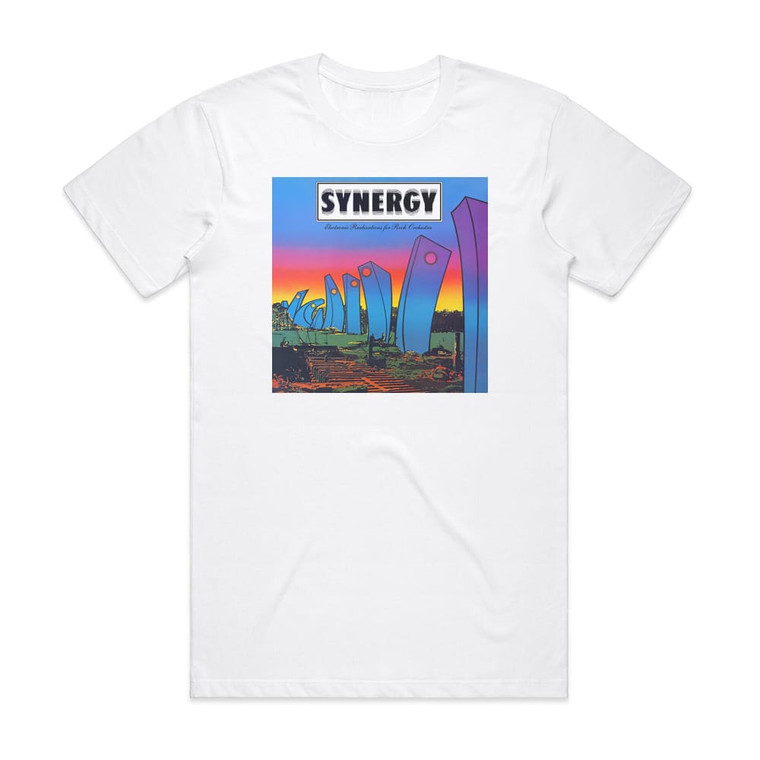 Synergy Electronic Realizations For Rock Orchestra Album Cover T-Shirt White