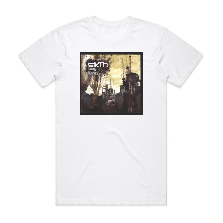 SikTh Flogging The Horses Ep Album Cover T-Shirt White