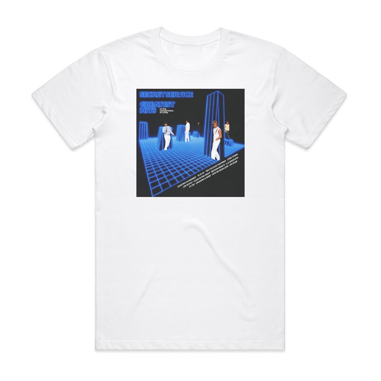 Secret Service Greatest Hits Album Cover T-Shirt White