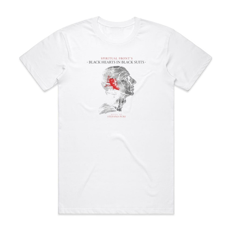 Spiritual Front Black Hearts In Black Suits Album Cover T-Shirt White