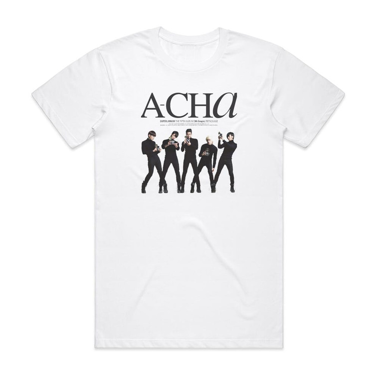 Super Junior A Cha Album Cover T-Shirt White Super Junior A Cha Album Cover T-Shirt White