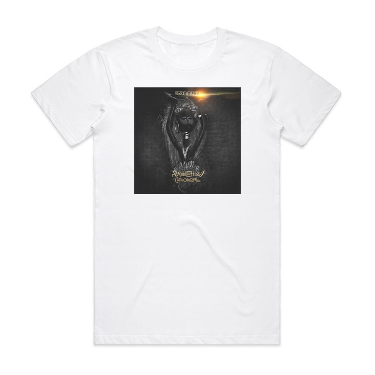 Senmuth Raw Ethos Hthonical Album Cover T-Shirt White