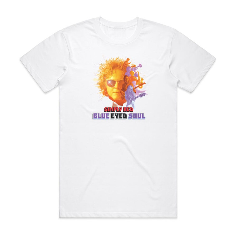 Simply Red Blue Eyed Soul Album Cover T-Shirt White