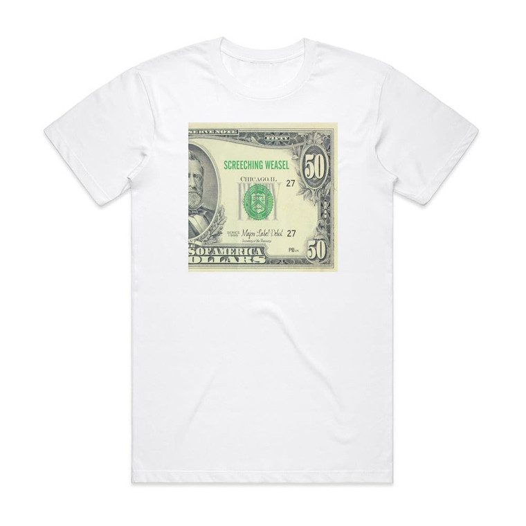 Screeching Weasel Major Label Debut Album Cover T-Shirt White