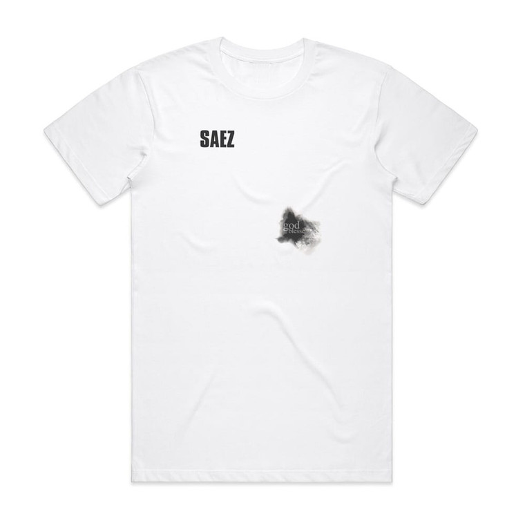 Saez God Blesse Album Cover T-Shirt White