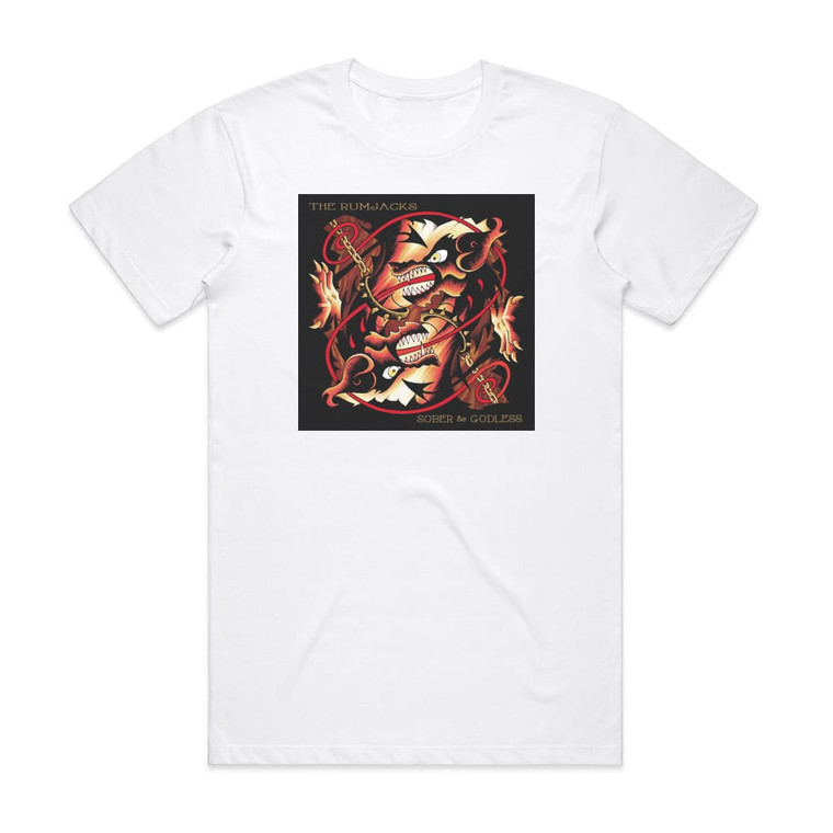 The Rumjacks Sober Godless Album Cover T-Shirt White