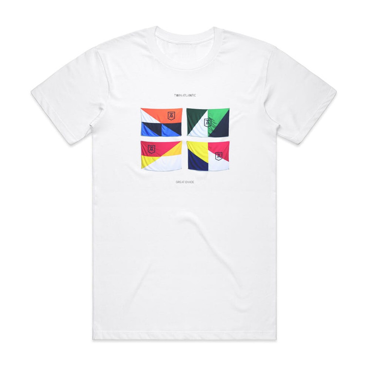 Twin Atlantic Great Divide Album Cover T-Shirt White