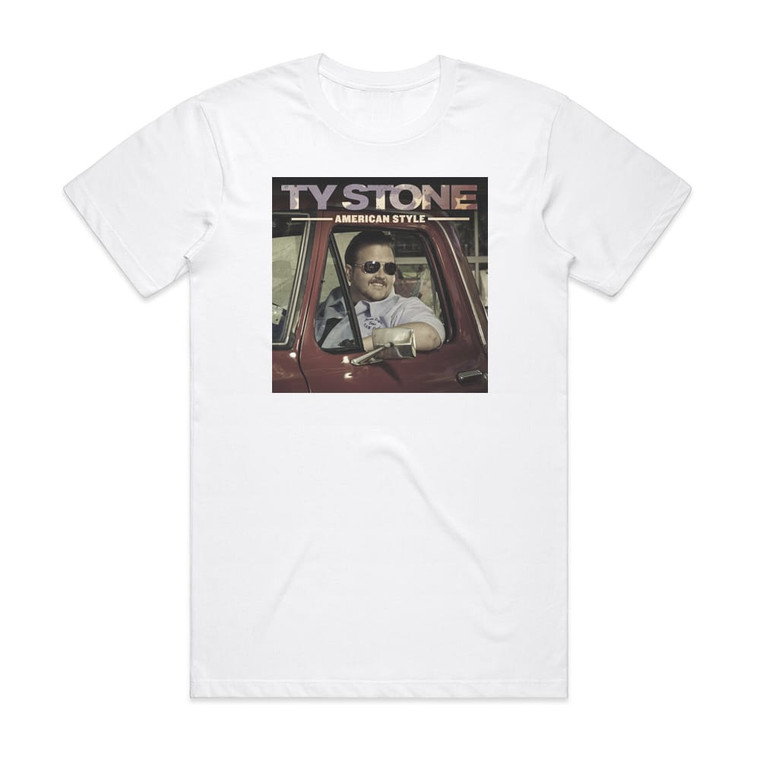 Ty Stone American Style 1 Album Cover T-Shirt White