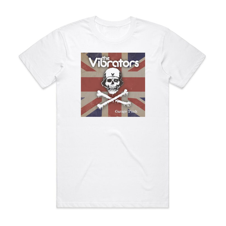 The Vibrators Garage Punk Album Cover T-Shirt White The Vibrators Garage Punk Album Cover T-Shirt White
