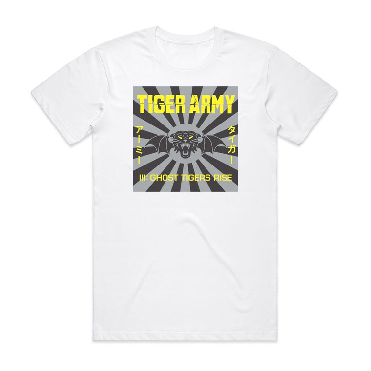 Tiger Army Iii Ghost Tigers Rise Album Cover T-Shirt White