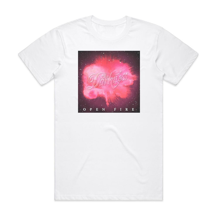 The Darkness Open Fire Album Cover T-Shirt White