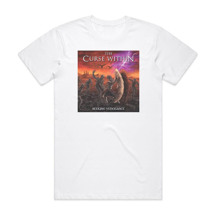 The Curse Within Seeking Vengeance Album Cover T-Shirt White