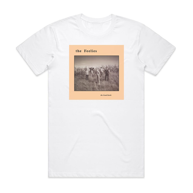 The Feelies The Good Earth Album Cover T-Shirt White The Feelies The Good Earth Album Cover T-Shirt White