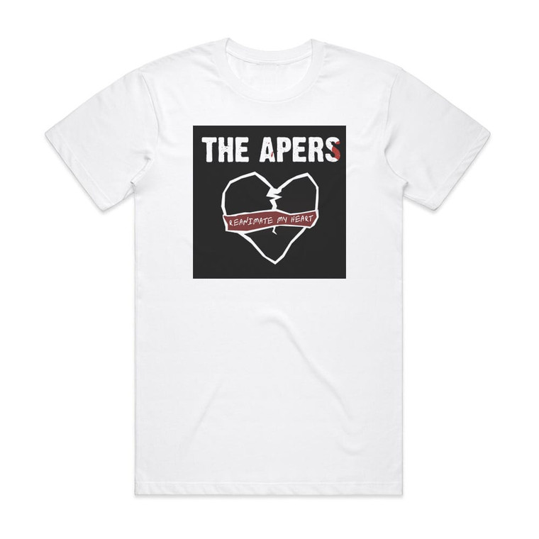 The Apers Reanimate My Heart Album Cover T-Shirt White The Apers Reanimate My Heart Album Cover T-Shirt White