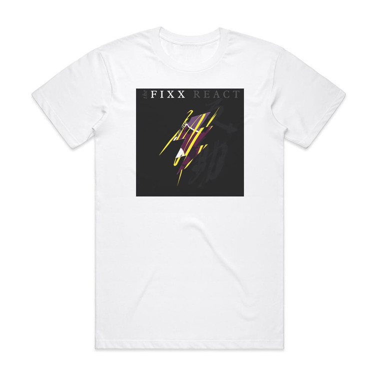 The Fixx React Album Cover T-Shirt White