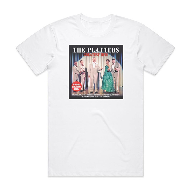 The Platters Greatest Hits Album Cover T-Shirt White
