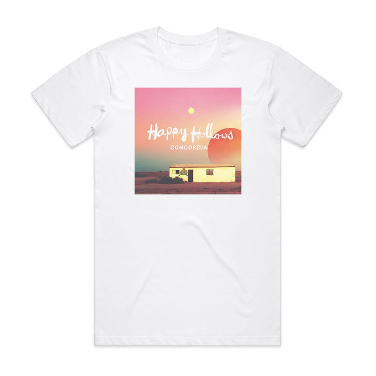 The Happy Hollows Concordia Album Cover T-Shirt White The Happy Hollows Concordia Album Cover T-Shirt White