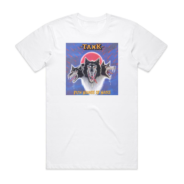 Tank Filth Hounds Of Hades Album Cover T-Shirt White
