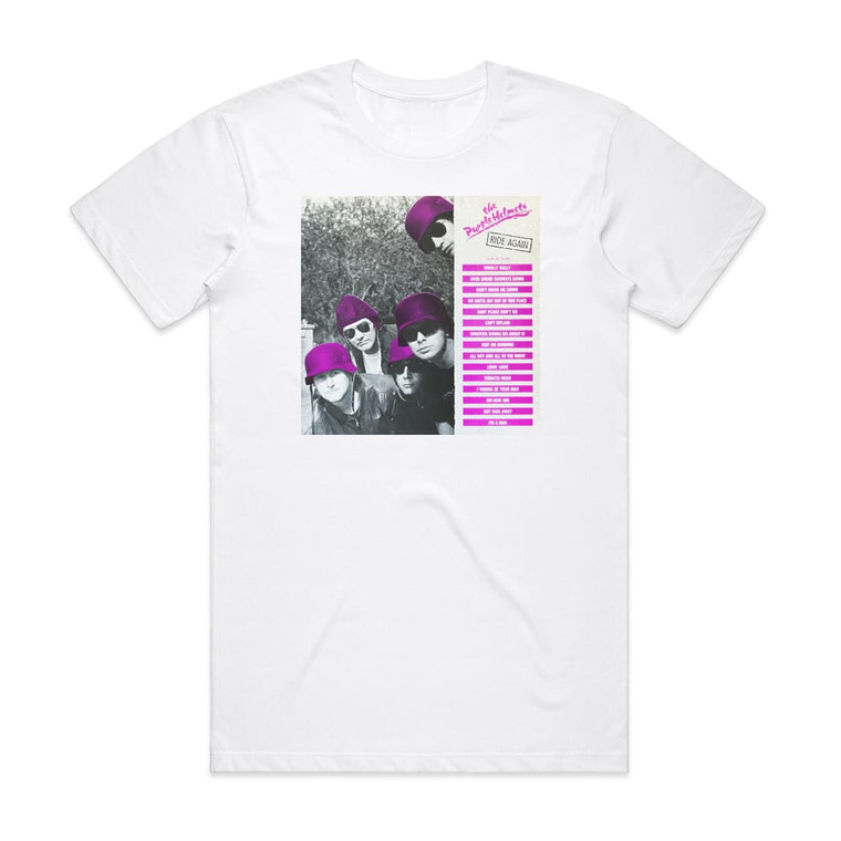 The Purple Helmets Ride Again Album Cover T-Shirt White
