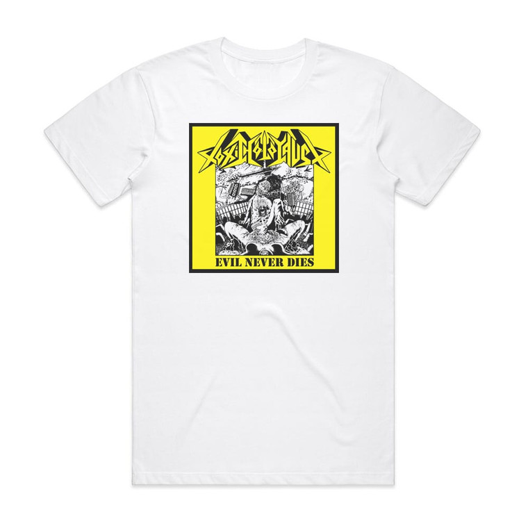 Toxic Holocaust Evil Never Dies Album Cover T-Shirt White
