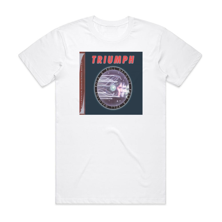 Triumph Rock Roll Machine 4 Album Cover T-Shirt White