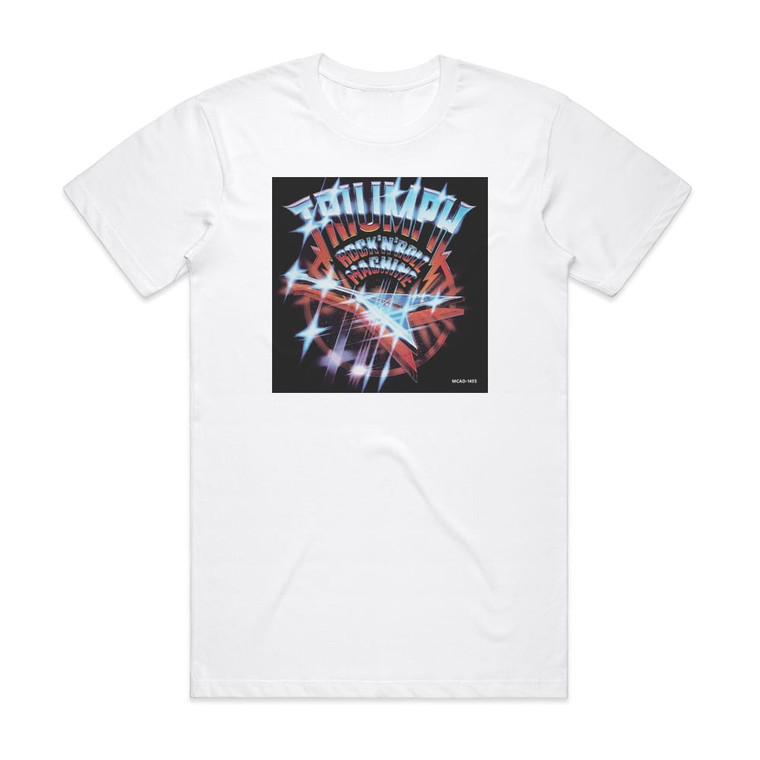 Triumph Rock Roll Machine 3 Album Cover T-Shirt White